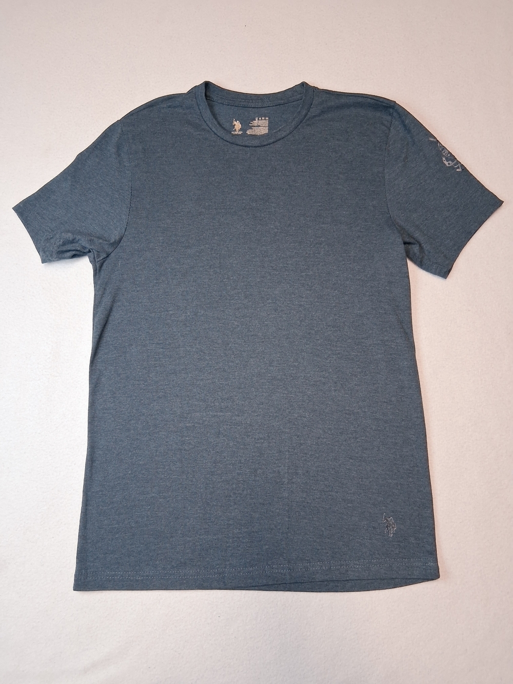 4/20$ U.S. Polo Assn. Short Sleeve Crew Tee in Charcoal Blue